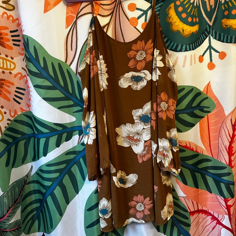leith - floral dress - L
